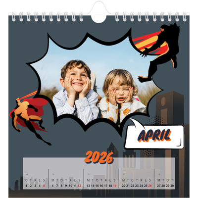 Årskalender kvadratisk — Tegneserie [April]