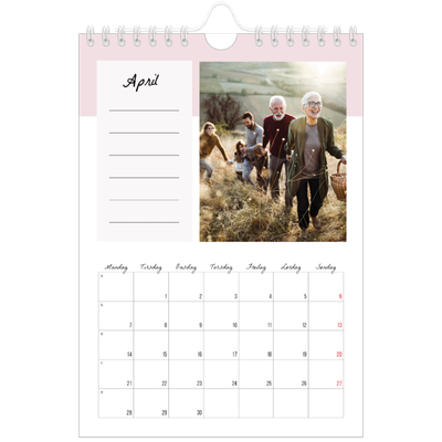 A5 Foto Kalender — Kalender med "To do"-liste [April]