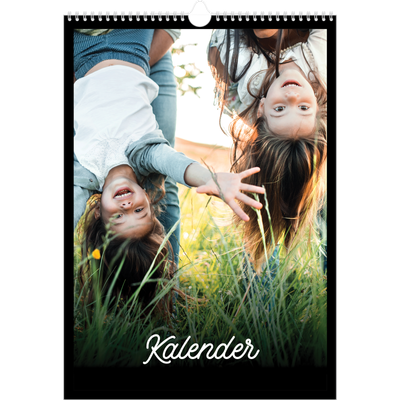 Årskalender A3 — Sort minimal [kalender forside]