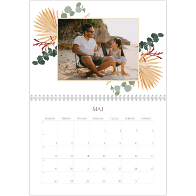 Fotokalender A4 dobbelt (30 x 40 cm) — Bohemsk stil [kalender forside]