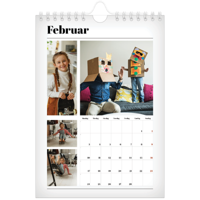 A5 Foto Kalender — Avisstil [Februar]