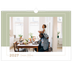 A3 Foto Kalender — Familiekalender i jordfarver - Familie på 3 [kalender forside]