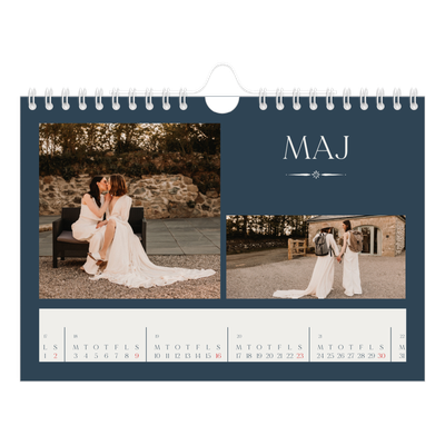 A5 Foto Kalender — Skifer & seriffer [Maj]