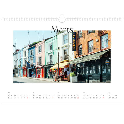 A3 Foto Kalender — Min rejseskildring [Marts]
