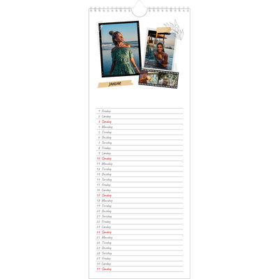 Køkkenkalender  — Scrapbook stil [Januar]
