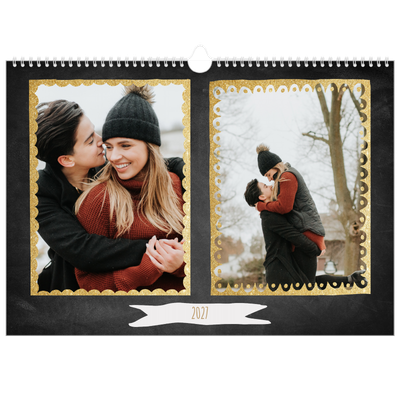 A3 Foto Kalender — Rammer med glitter [kalender forside]