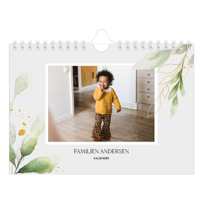A5 Foto Kalender — Naturlig akvarel [kalender forside]