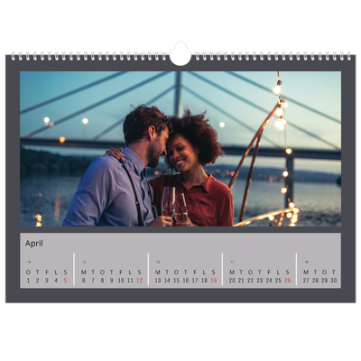 A3 Foto Kalender — Stilrene farver [April]
