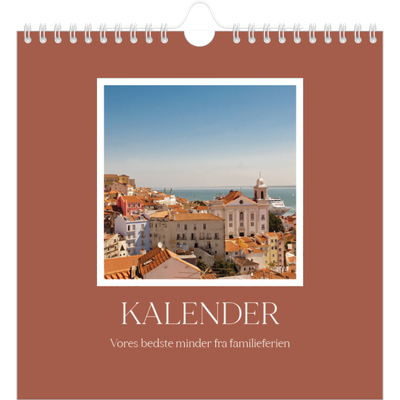 Årskalender kvadratisk — Klassiske farver [kalender forside]