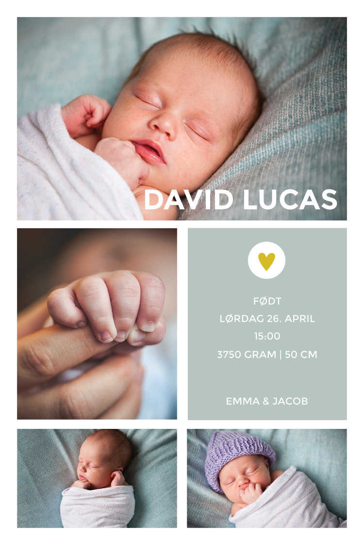 Invitationer — Lille guldhjerte