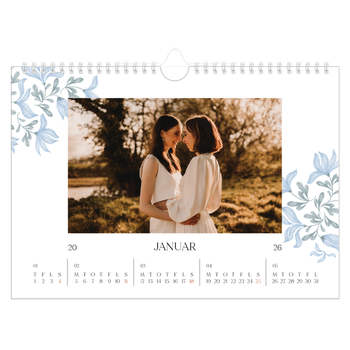 Fotokalender A4 — Elegant blomstret