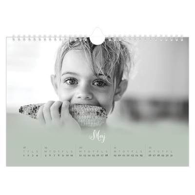 Fotokalender A4 — Grønn gradering [kalender forside]