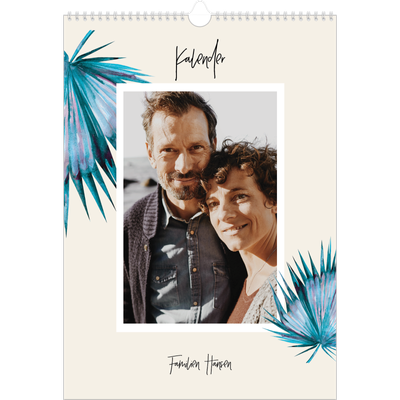 Årskalender A3 — Malte blomster [kalender forside]