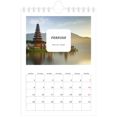A5 Foto Kalender — Den fulle historie [Februar]