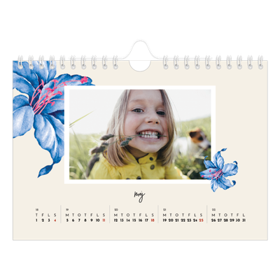 A5 Foto Kalender — Malte blomster [kalender forside]