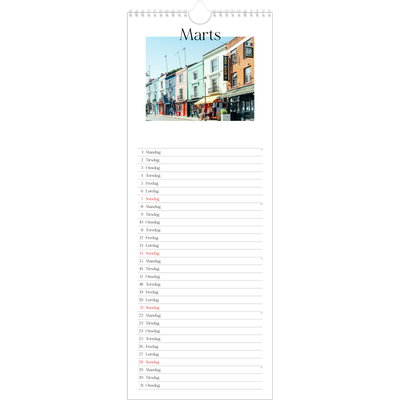 Køkkenkalender  — Min rejseskildring [Marts]