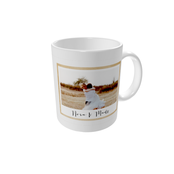 Krus med billede — I en ramme