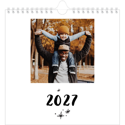 Årskalender kvadratisk — Håndskrevet [kalender forside]