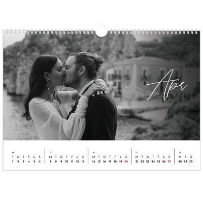 A3 Foto Kalender — Elegant skrift [kalender forside]
