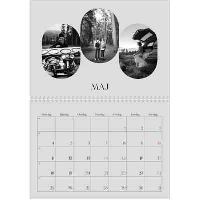Fotokalender A4 dobbelt (30 x 40 cm) — Den åbne vej [kalender forside]