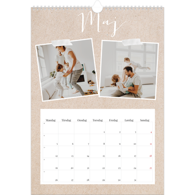 Årskalender A3 — Scrapbogs kalender [kalender forside]