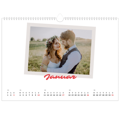 A3 Foto Kalender — Signeret tryk [Januar]