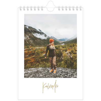 A5 Foto Kalender — Håndskrevet måned [kalender forside]