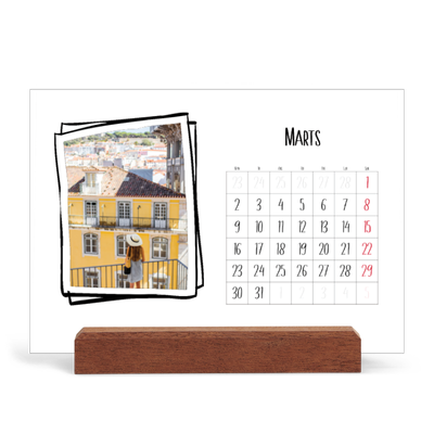Staffeli kalender - liggende  — Albums øjeblik [Marts]