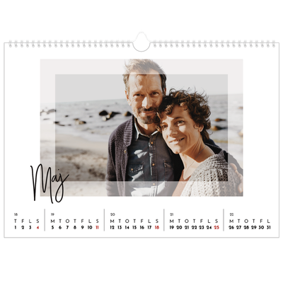 A3 Foto Kalender — Transperant ramme [kalender forside]