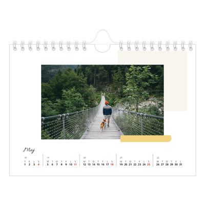 A5 Foto Kalender — Pastellfarver [kalender forside]