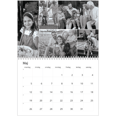 Fotokalender A4 dobbelt (30 x 40 cm) — Billeder i fokus [kalender forside]