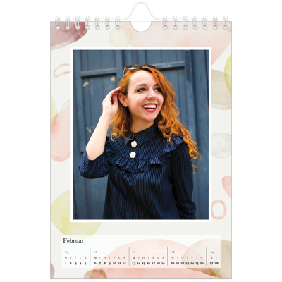 A5 Foto Kalender — Akvarelspot [Februar]