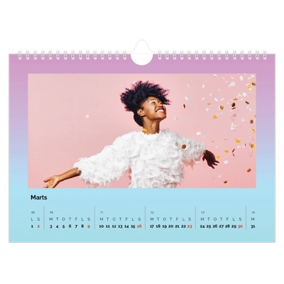 Fotokalender A4 — Pastelfarver [Marts]