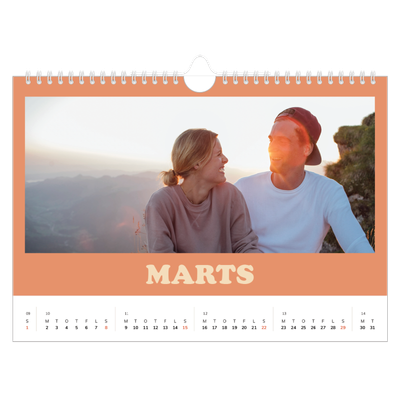 Fotokalender A4 — Retro rammer [Marts]