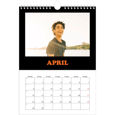 Fotokalender A4 (20 x 30 cm) — Sjov type [April]