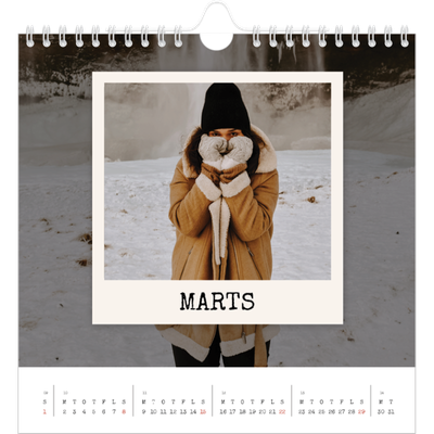 Årskalender kvadratisk — Portrætudgaven [Marts]
