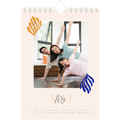 A5 Foto Kalender — Minimalistisk koral [Maj]