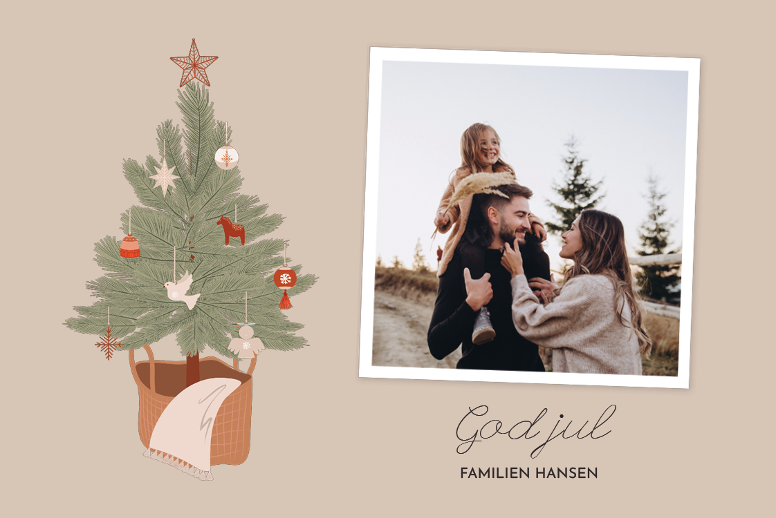 Kort — Rustikt juletræ