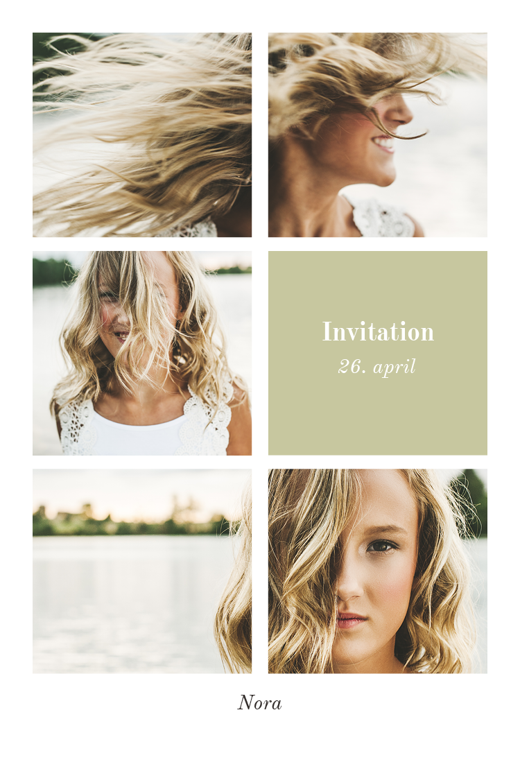 Invitationer — Glitter collage