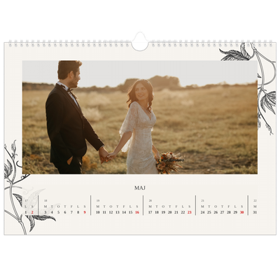 A3 Foto Kalender — Blek & blomst [Maj]