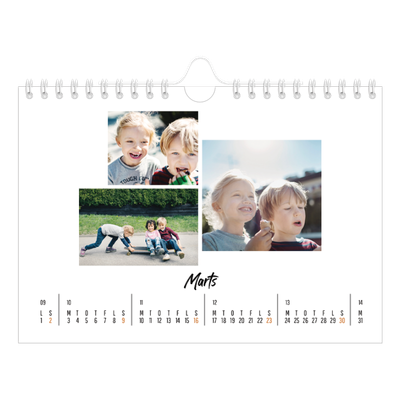 A5 Foto Kalender — Bogen om mig [Marts]