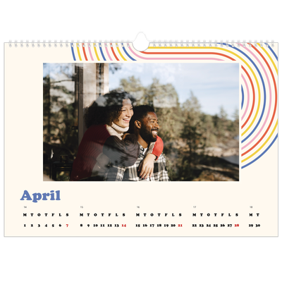 A3 Foto Kalender — Retro striber [April]