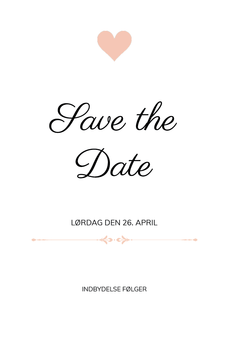 Save the date — Romantic