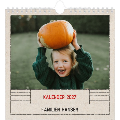 Årskalender kvadratisk — Stempeleffekt [kalender forside]