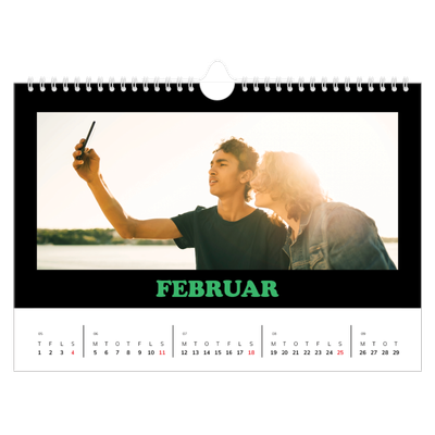 Fotokalender A4 — Sjov type [April]