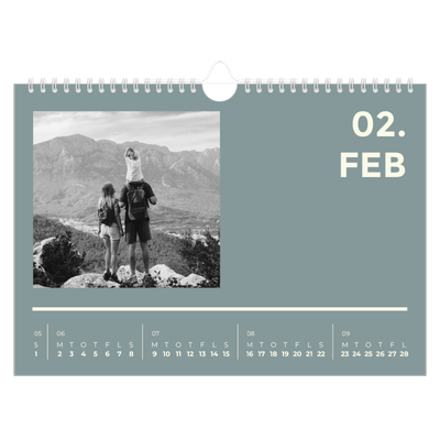 Fotokalender A4 — Moderne og dristig [Februar]