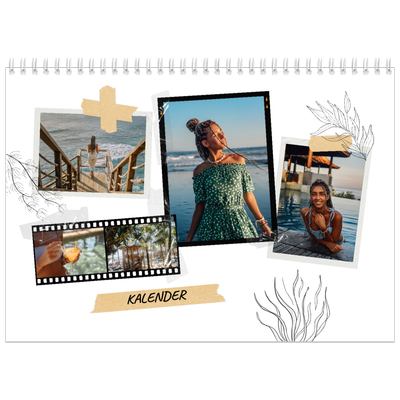 Fotokalender A4 dobbelt (30 x 40 cm) — Scrapbook stil [kalender forside]