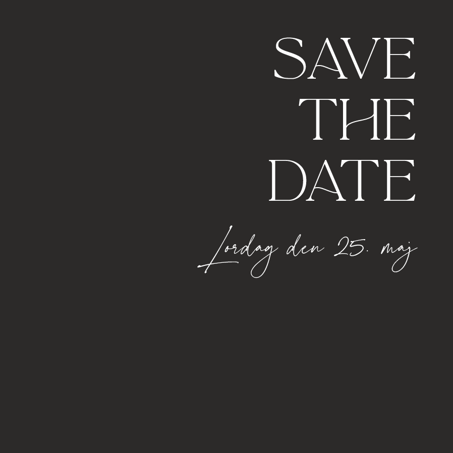 Save the date — Elegant type