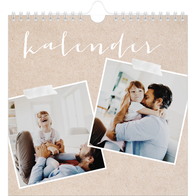 Årskalender kvadratisk — Scrapbogs kalender [kalender forside]