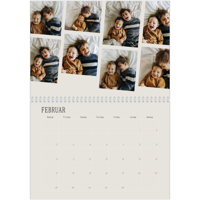 Fotokalender A4 dobbelt (30 x 40 cm) — Dynamiske billeder [Februar]
